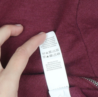 Atmosphere Women Burgundy Full Zip Hoodie Size 8 Cotton Blend