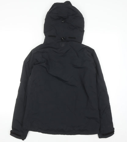 North Ridge Women's Black Hooded Parka Jacket Size 10 Waterproof