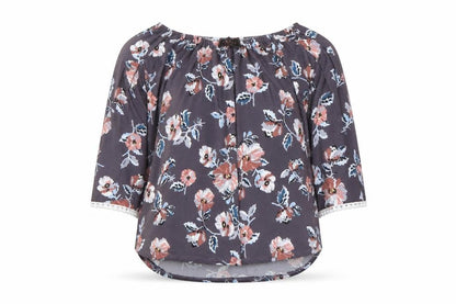 Amana Women’s Multicoloured Floral Off Shoulder Tunic Blouse Small