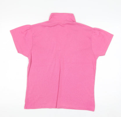 Elizabeth Scott Women's Pink Short Sleeve V-Neck Jersey T-Shirt M