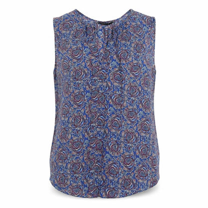 Dorothy Perkins Women’s Blue Paisley Viscose Sleeveless Blouse UK 16