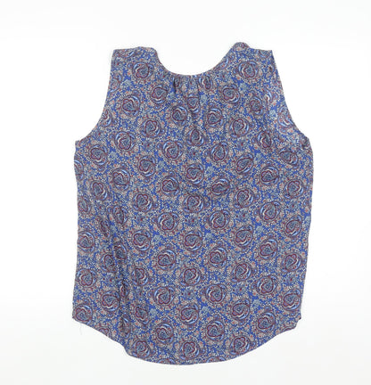 Dorothy Perkins Women’s Blue Paisley Viscose Sleeveless Blouse UK 16