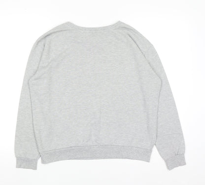 Atmosphere Women's Grey 'You.Me.Oui' Slogan Pullover Sweatshirt Size 16