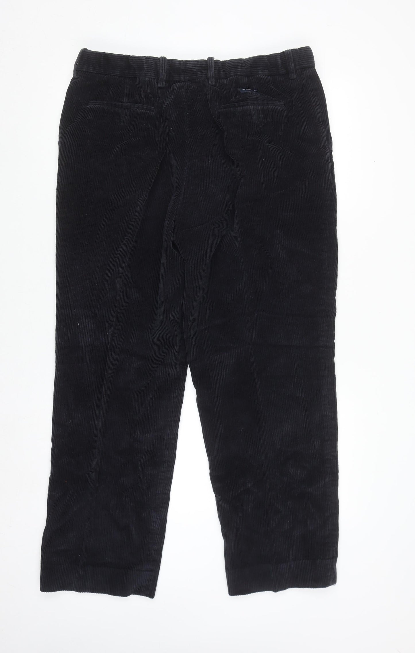 Maine New England Men's Black Corduroy Trousers 36R Regular Fit