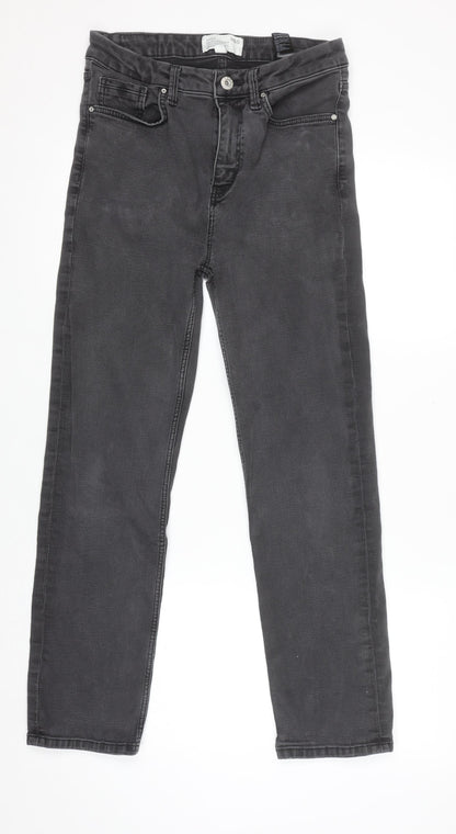 Marks and Spencer Women Grey Size 12 Straight Supersoft Jeans
