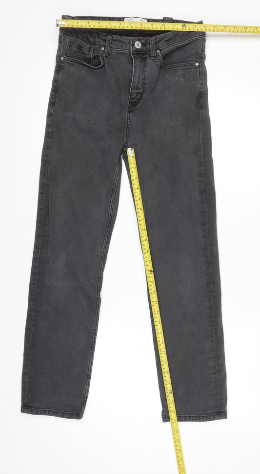 Marks and Spencer Women Grey Size 12 Straight Supersoft Jeans