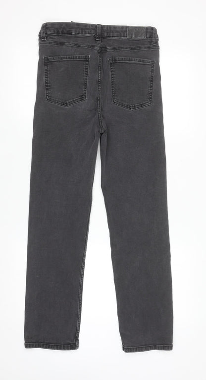 Marks and Spencer Women Grey Size 12 Straight Supersoft Jeans