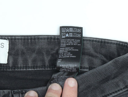 Marks and Spencer Women Grey Size 12 Straight Supersoft Jeans