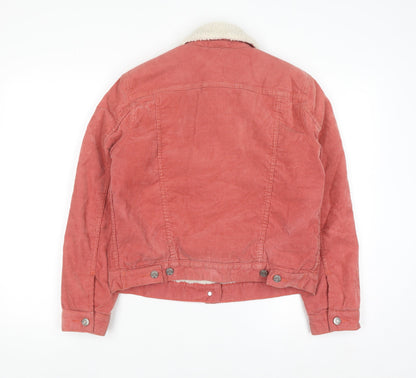GAP Women’s Pink Corduroy Sherpa Lined Jacket XS Petite