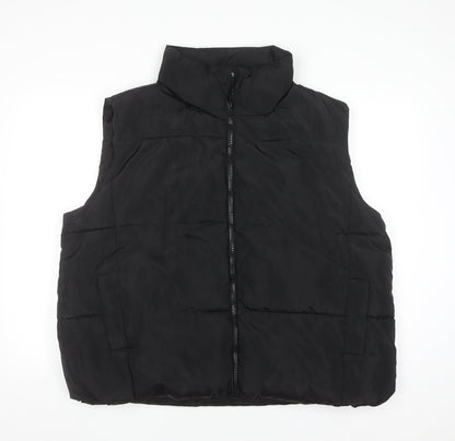 New Look Womens Black Puffer Gilet Waistcoat Size 18