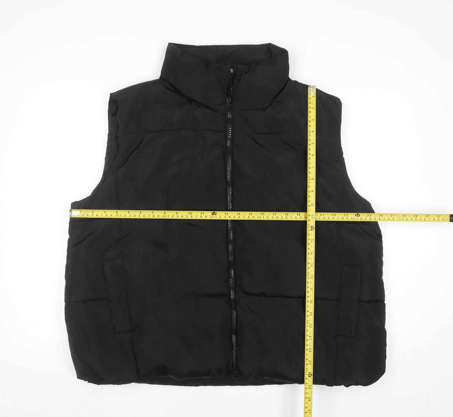 New Look Womens Black Puffer Gilet Waistcoat Size 18