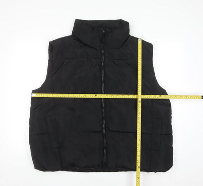 New Look Womens Black Puffer Gilet Waistcoat Size 18