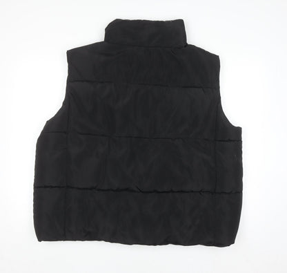 New Look Womens Black Puffer Gilet Waistcoat Size 18