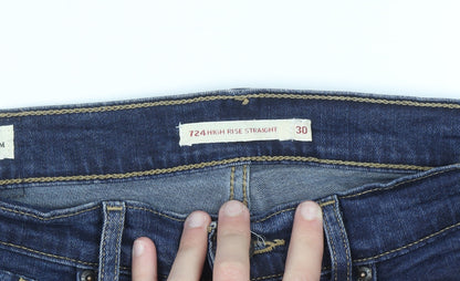 Levi's Women's Blue 724 High Rise Straight Jeans Size 30
