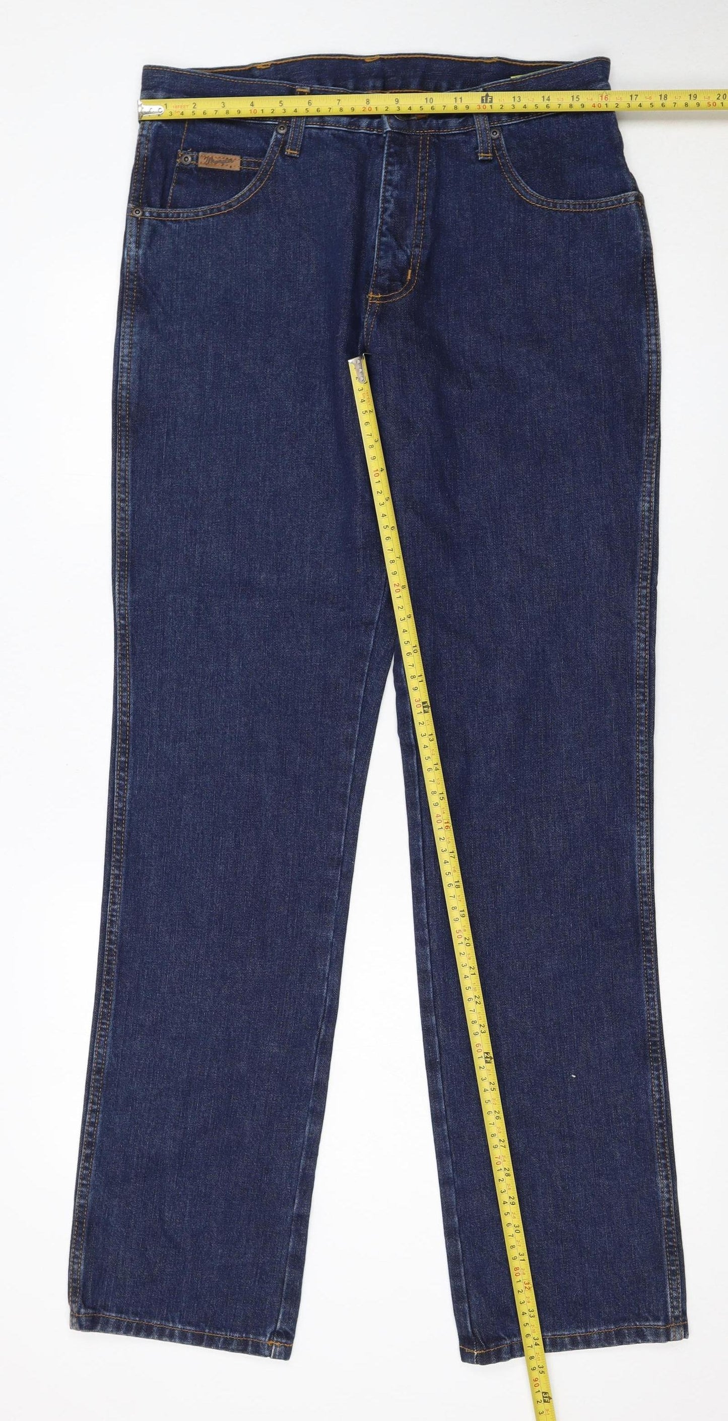 Wrangler Men Blue Texas Straight Leg Denim Jeans W33 L34