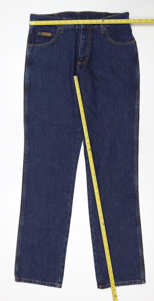 Wrangler Men Blue Texas Straight Leg Denim Jeans W33 L34
