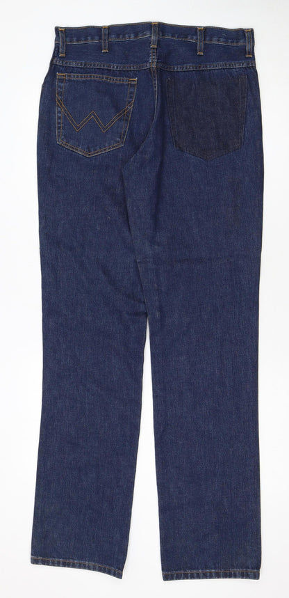 Wrangler Men Blue Texas Straight Leg Denim Jeans W33 L34