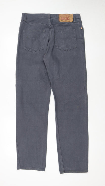 Levi Strauss 501 Men's Grey Jeans 33x36 Straight Leg Denim