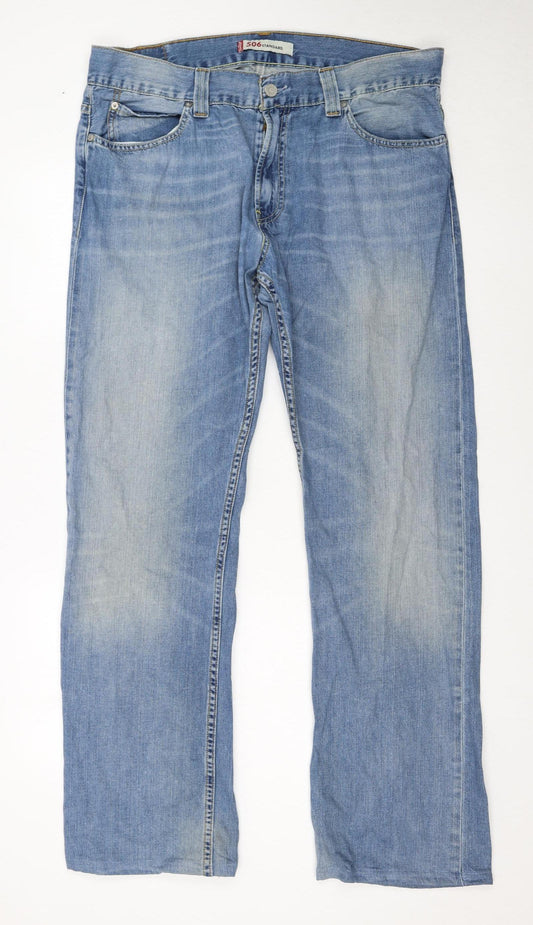 Levi Strauss Men's Blue 506 Standard Straight Jeans W36 L34