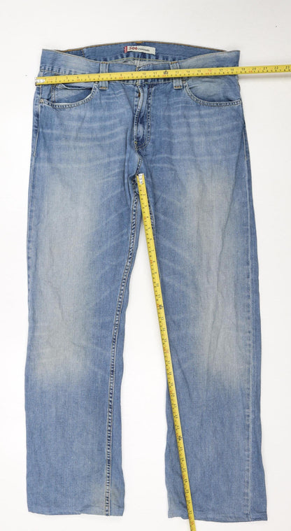 Levi Strauss Men's Blue 506 Standard Straight Jeans W36 L34