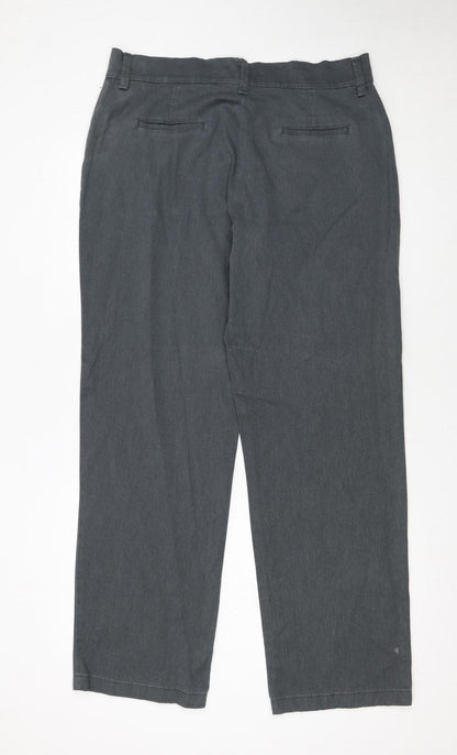 Lee Women's Grey Chino Trousers Size 12 Relaxed Fit