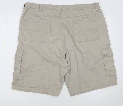 Wrangler Beige Cargo Shorts Unisex Adults Size 16 100% Cotton