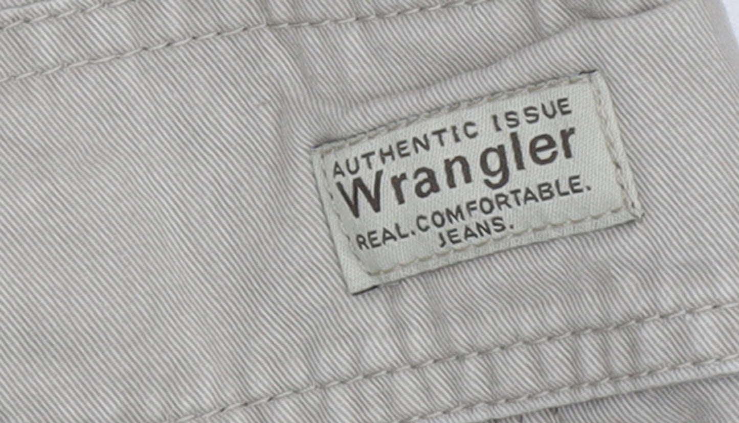 Wrangler Beige Cargo Shorts Unisex Adults Size 16 100% Cotton