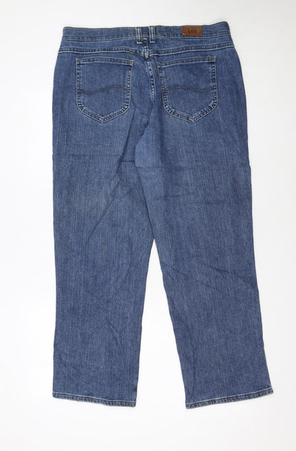 Lee Women’s Blue Relaxed Straight Leg Petite Jeans Size 14