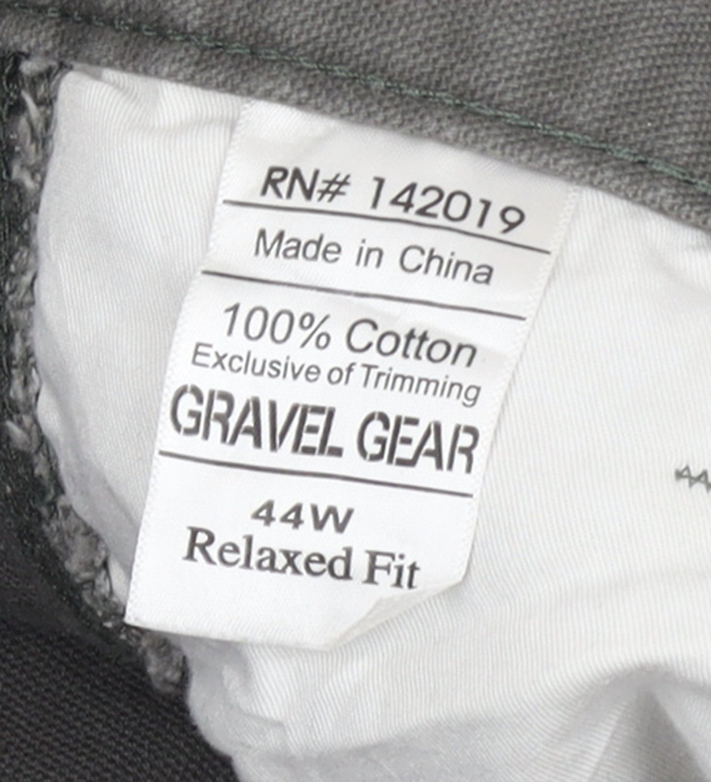 Gravel Gear Men's Grey Cargo Shorts Relaxed Fit Cotton 44W