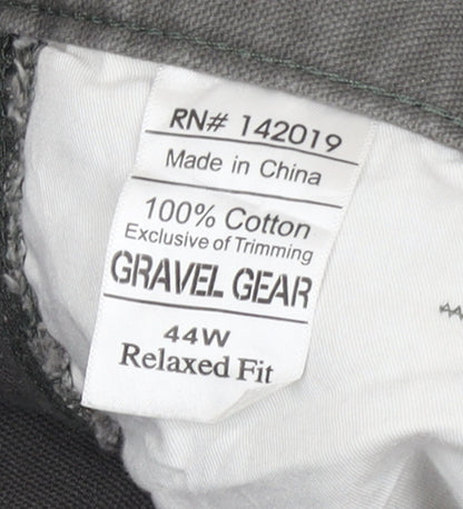 Gravel Gear Men's Grey Cargo Shorts Relaxed Fit Cotton 44W