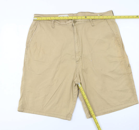 Wrangler Men's Beige Chino Shorts Size 38 Regular Fit Cotton Stretch