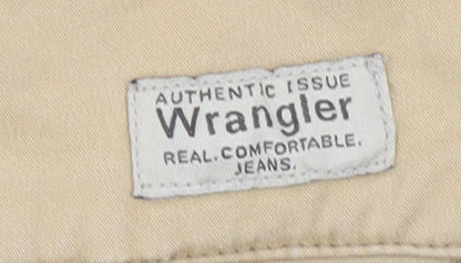 Wrangler Men's Beige Chino Shorts Size 38 Regular Fit Cotton Stretch