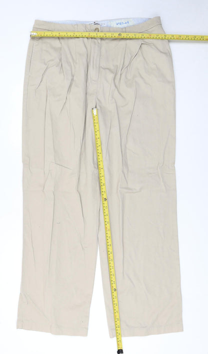 Tommy Hilfiger Women’s Beige Chino Trousers Size 16 Straight Leg
