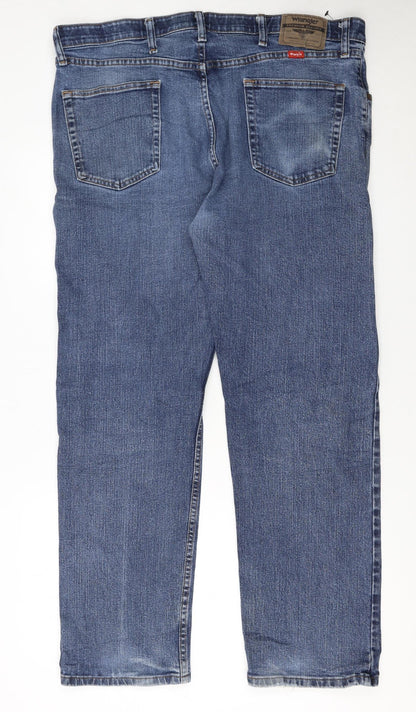 Wrangler Men’s Blue Regular Fit Straight Denim Jeans 38x30