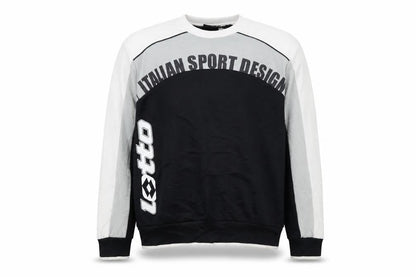 Lotto Men's Black Grey Pullover Sports Sweatshirt L