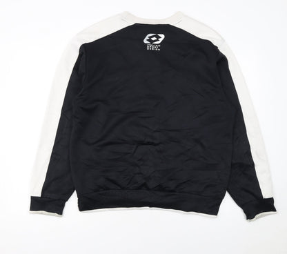 Lotto Men's Black Grey Pullover Sports Sweatshirt L