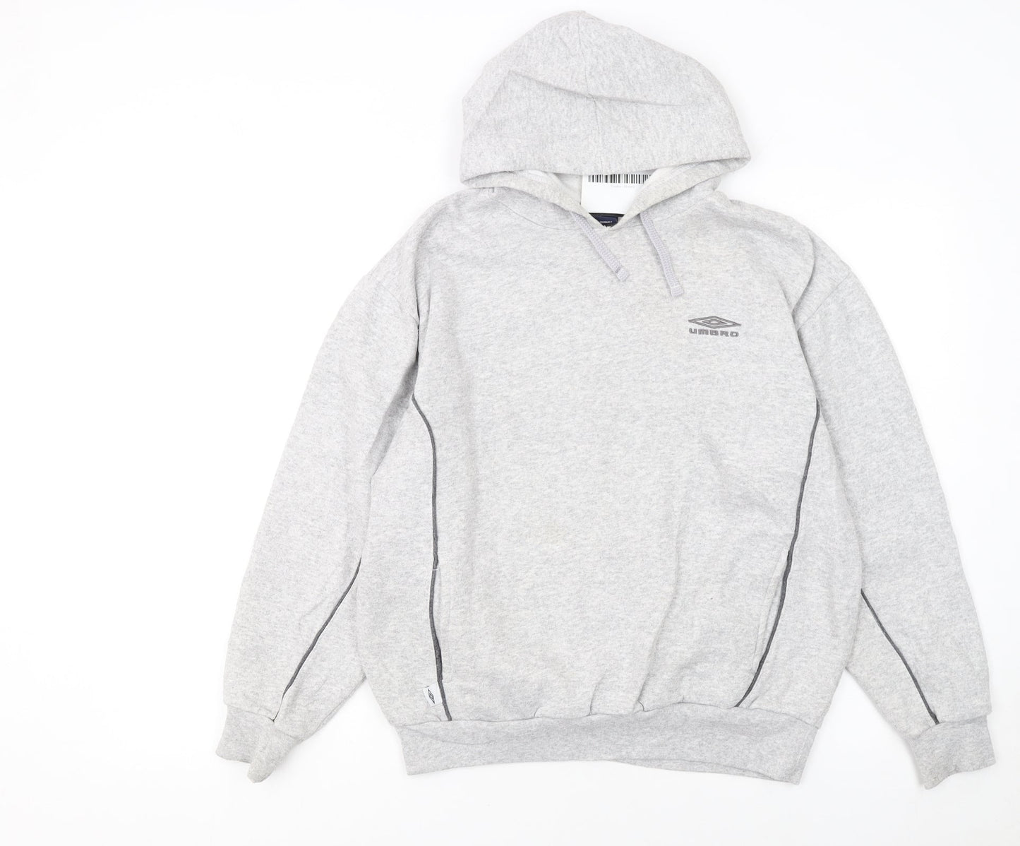Umbro Boys Grey Pullover Hoodie 158cm Regular Fit Fleece Sportswear