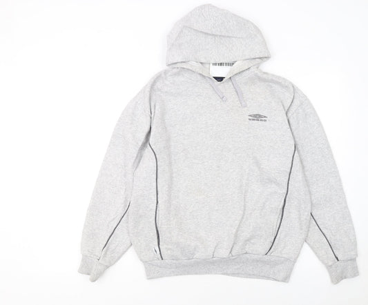 Umbro Boys Grey Pullover Hoodie 158cm Regular Fit Fleece Sportswear