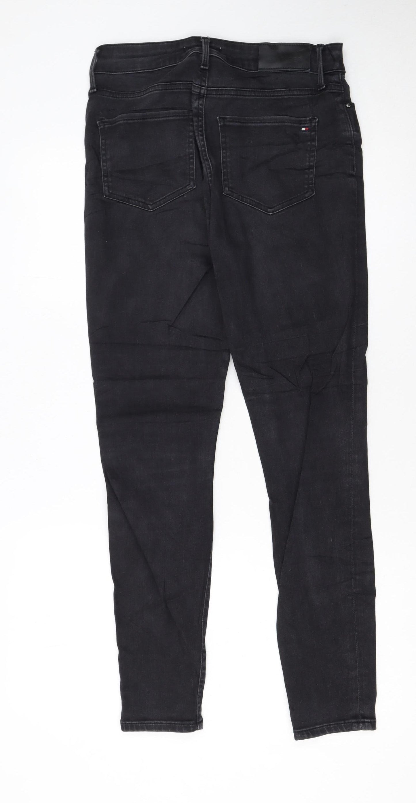 Tommy Hilfiger Womens Black Skinny Jeans Size 12 Regular Fit