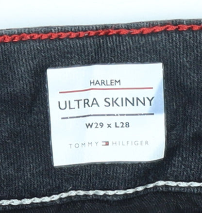 Tommy Hilfiger Womens Black Skinny Jeans Size 12 Regular Fit