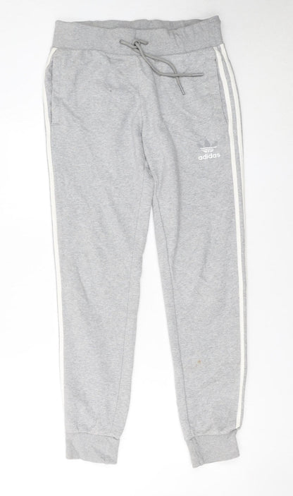 Adidas Womens Grey Jogger Trousers Size 8 Regular Fit