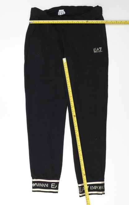 Emporio Armani EA7 Womens Black Jogger Trousers Size 12