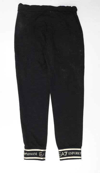 Emporio Armani EA7 Womens Black Jogger Trousers Size 12