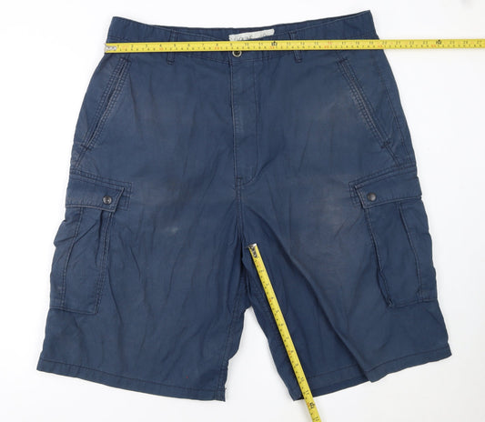 Levi's Men's Blue Cargo Shorts Size 38 Regular Fit Cotton Blend