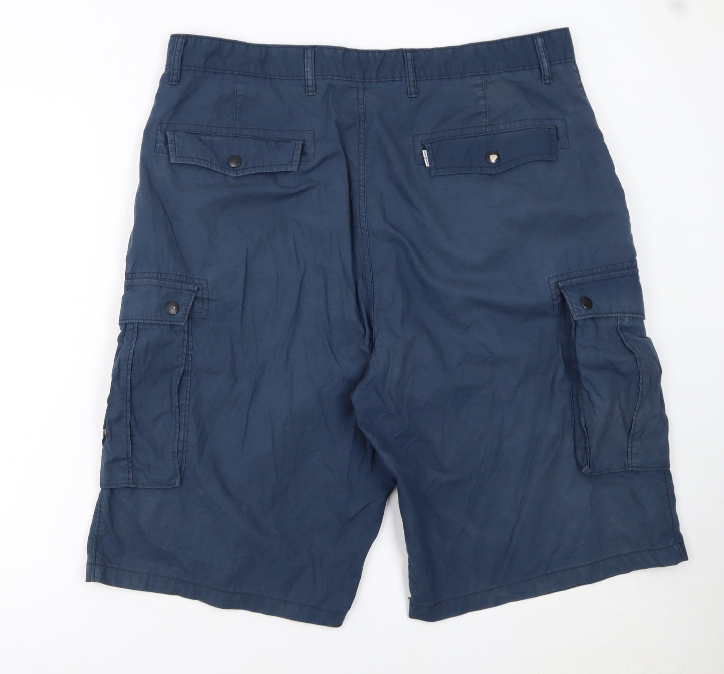 Levi's Men's Blue Cargo Shorts Size 38 Regular Fit Cotton Blend