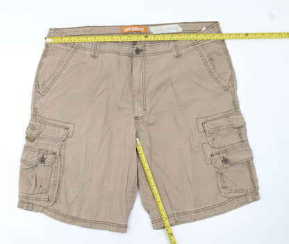 Lee Dungarees Men's Beige Cargo Shorts Size 42 Cotton Canvas