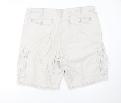 Lee Men's Beige Cargo Shorts Size 42 Cotton Casual Workwear