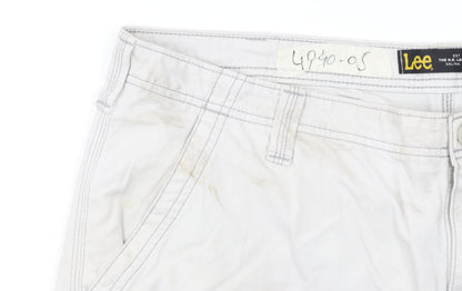 Lee Men's Beige Cargo Shorts Size 42 Cotton Casual Workwear