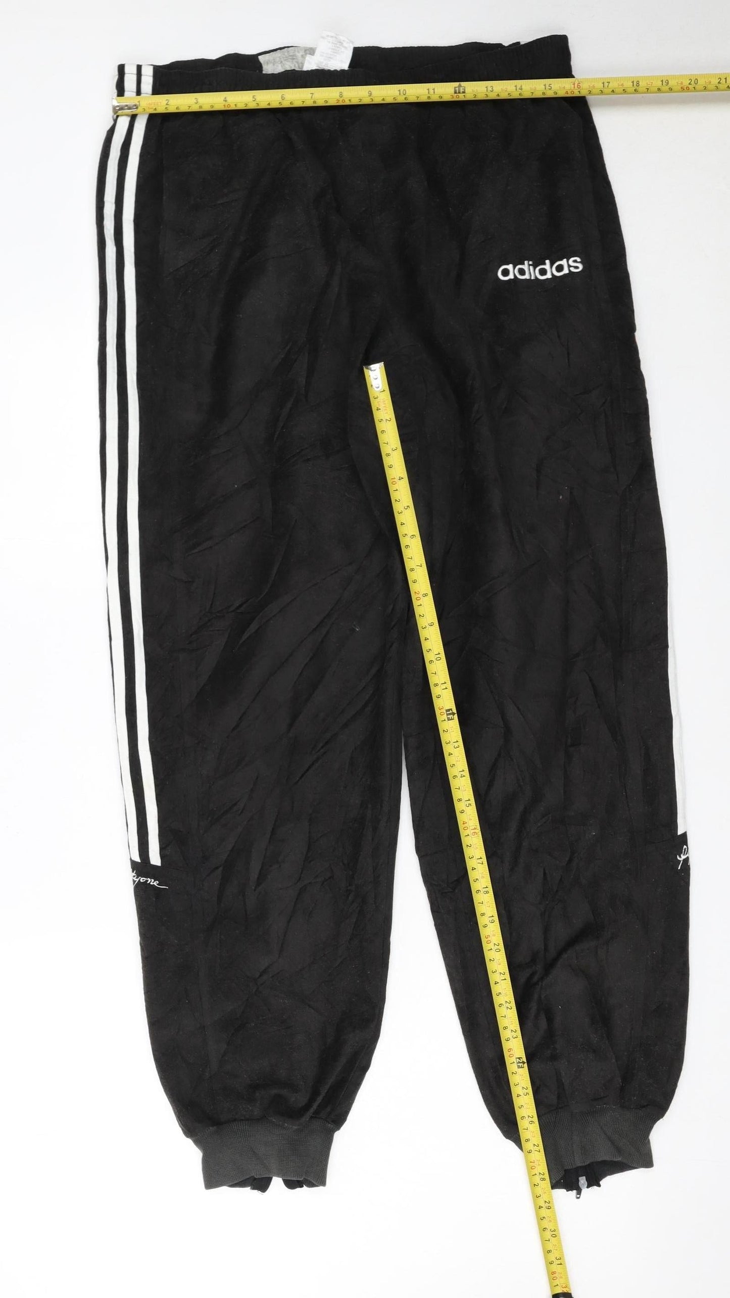 Adidas Men's Black Jogger Sports Trousers Size S Retro Logo