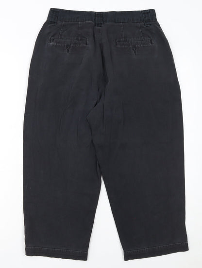 Lee Womens Black Chino Trousers Size 10 Regular Fit Cotton Stretch